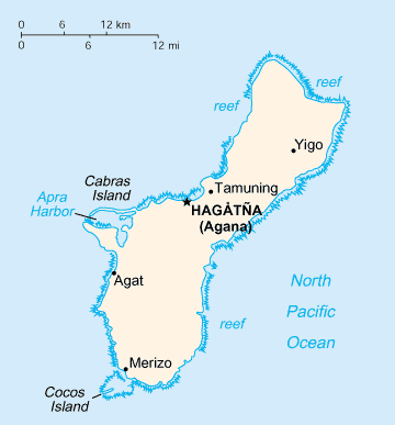 Guam map Image/CIA