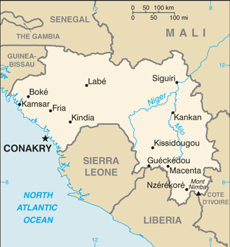 Guinea map Image/CIA