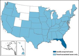 Chikungunya in the US map/CDC