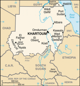 Sudan map/CIA