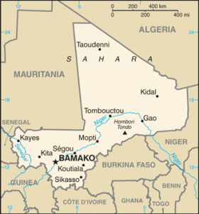 Mali map/CIA