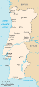 Portugal map/CIA