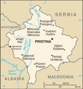 Kosovo map/CIA