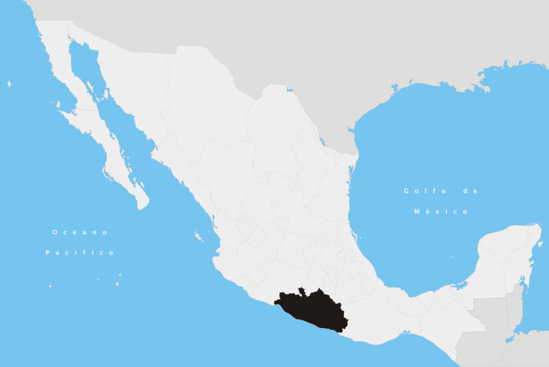 Guerrero, Mexico map/Yavidaxiu