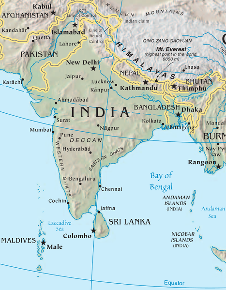 Indian subcontinent/CIA