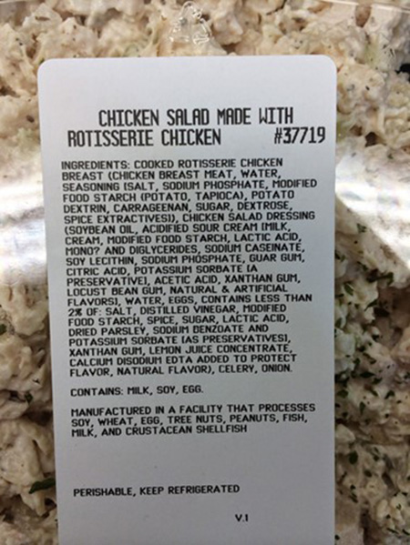 Costco chicken salad/CDC