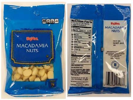 Hy-Vee macadamia nuts/FDA