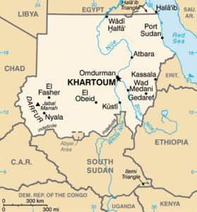 Sudan map/CIA