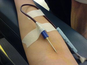 Blood donation Image/ Waldszenen at the wikipedia project