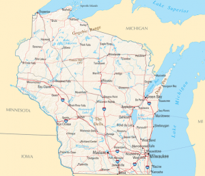 Wisconsin map/National Atlas of the United States
