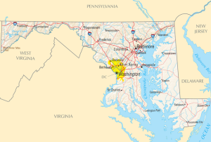 Maryland map/National Atlas of the United States