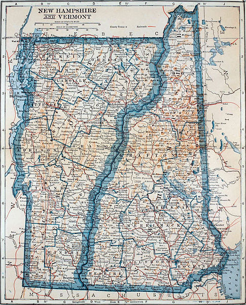 Vermont/New Hampshire map/L. L. Poates Eng. Co.