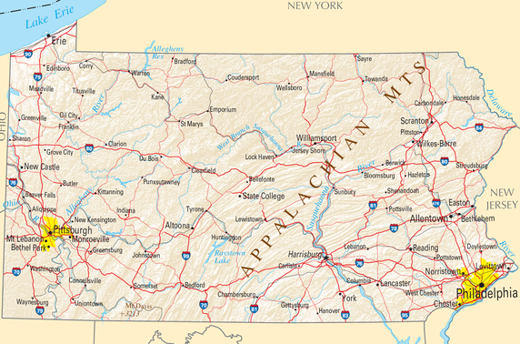 Pennsylvania map/ National Atlas of the United States