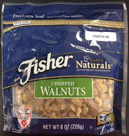 Fisher Chopped walnuts/FDA