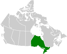 Ontario map/public domain wikimedia commons