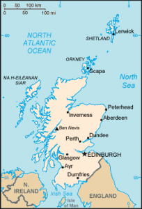 Scotland map/CIA