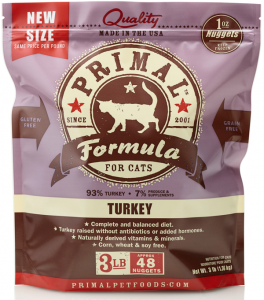 Primal Pet Foods Feline Turkey Raw Frozen Formula/FDA