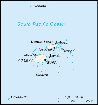 Fiji map/CIA