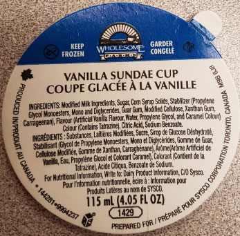 Wholesome Farms brand Vanilla Sundae Cup